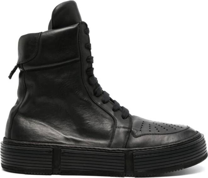 Guidi GJ06 leren high-top sneakers Zwart