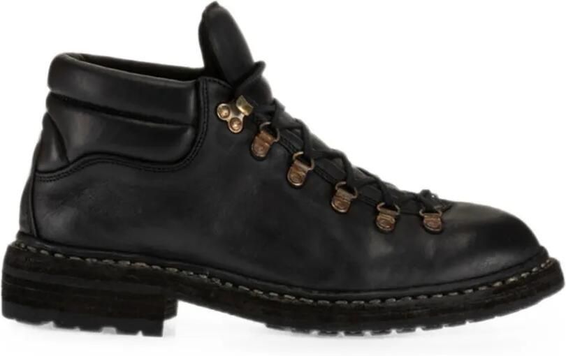 Guidi 190 wandellaarzen met veters Zwart