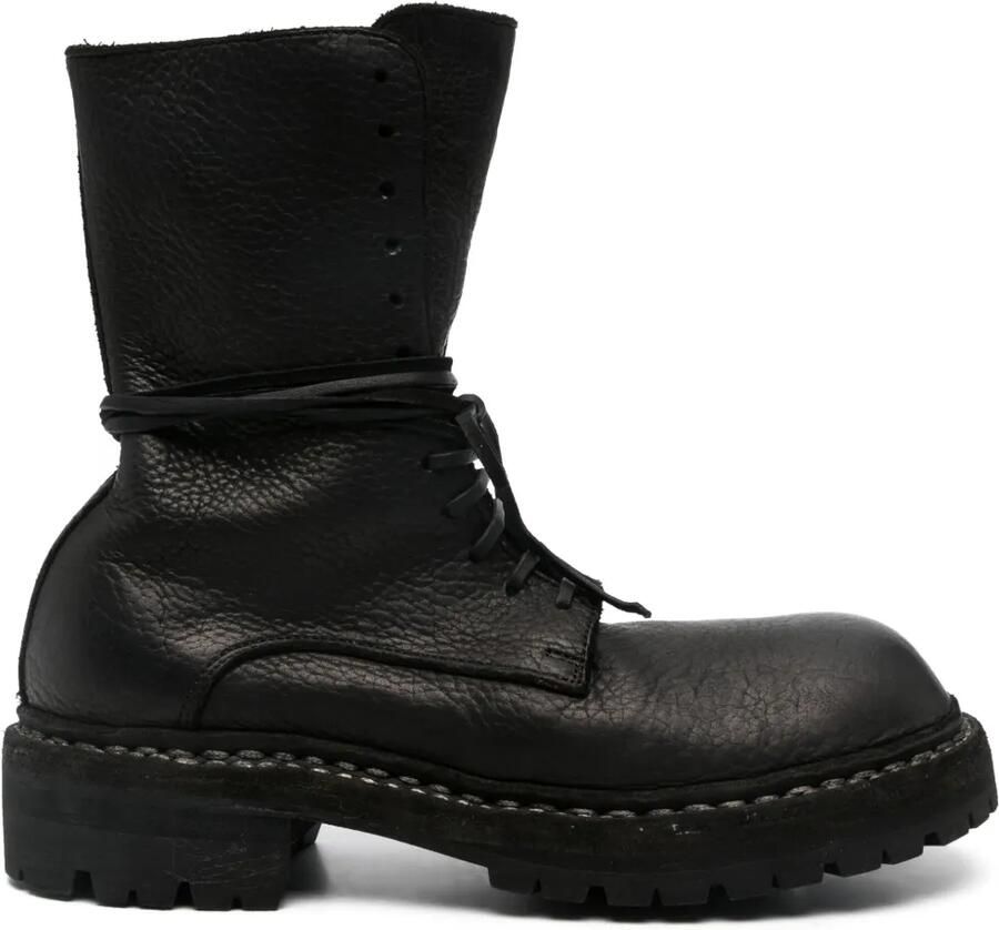 Guidi 40 mm leren laarzen Zwart