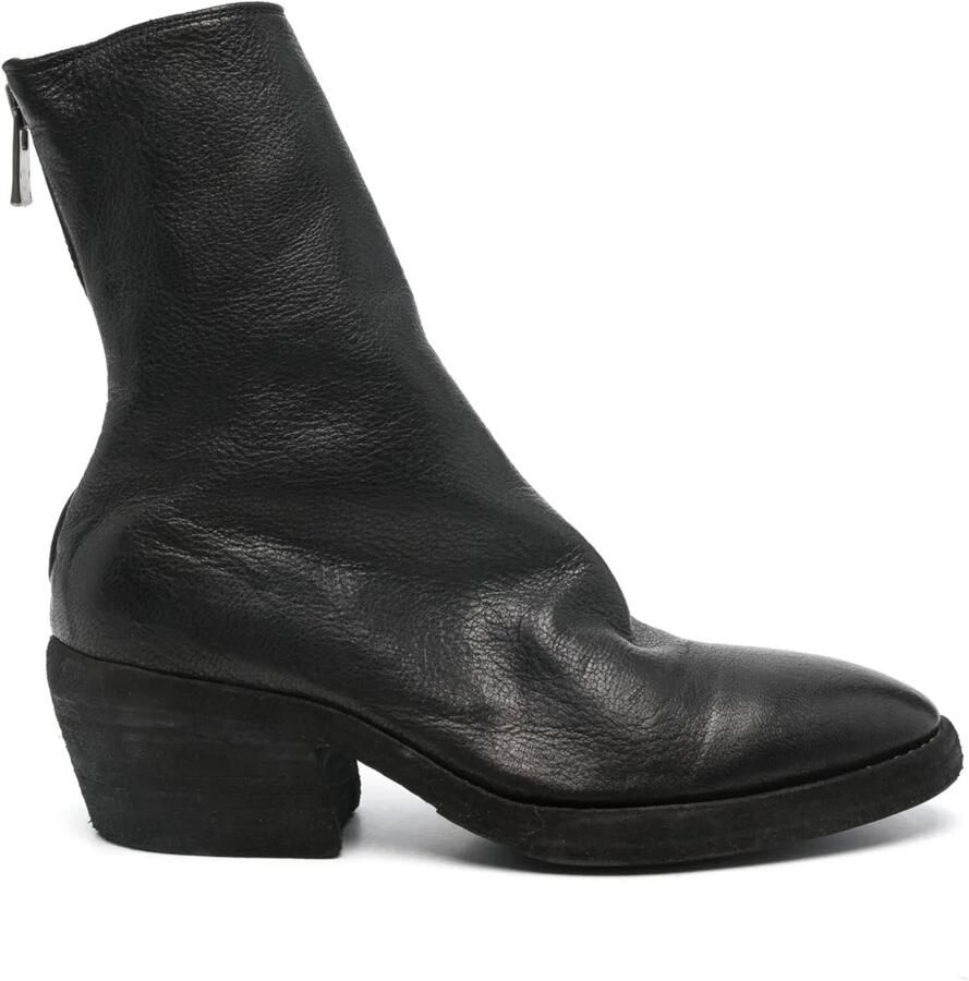 Guidi 55 mm leren laarzen Zwart