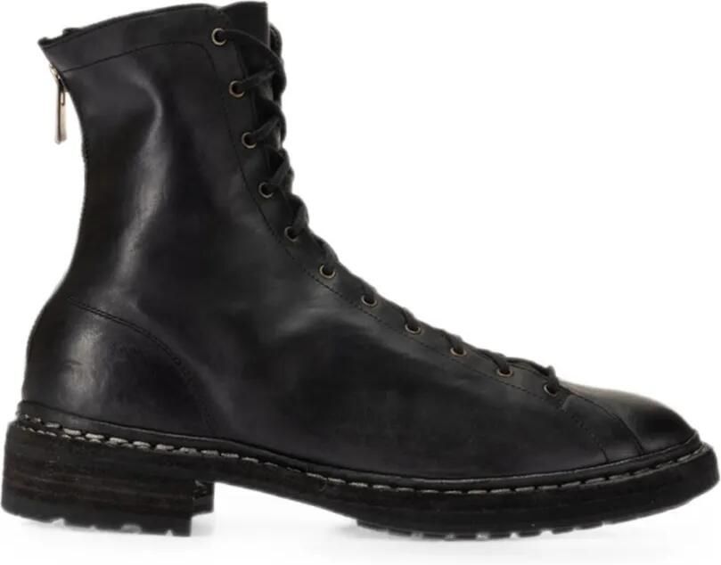 Guidi Biker boots met veters Zwart