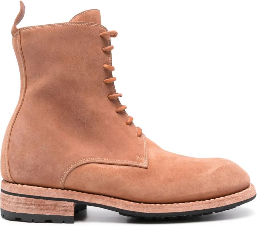 Guidi Enkellaarzen met veters Beige