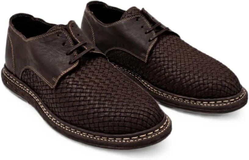 Guidi Geweven leren derby schoenen Bruin - Foto 3