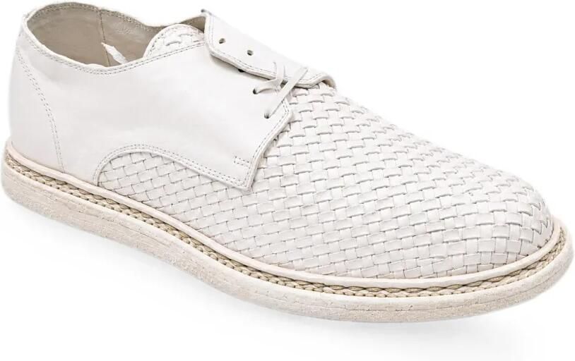 Guidi Geweven leren derby schoenen Wit - Foto 5
