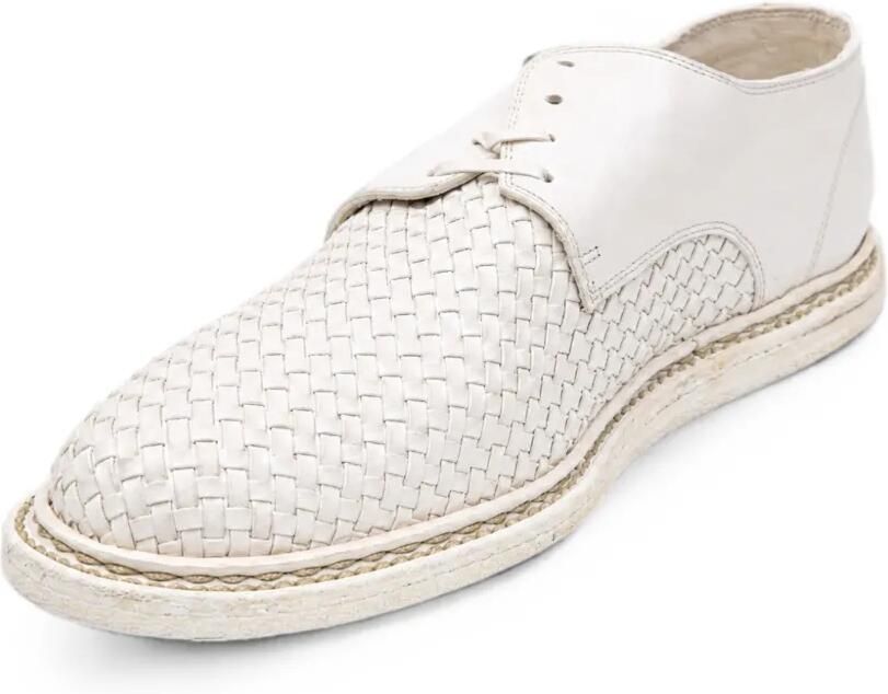 Guidi Geweven leren derby schoenen Wit - Foto 2