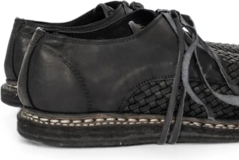 Guidi Geweven leren derby schoenen Zwart - Foto 3