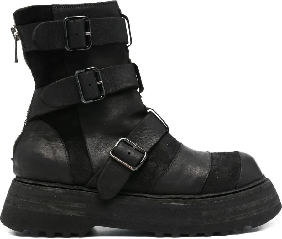 Guidi Laarzen met meerdere bandjes Zwart