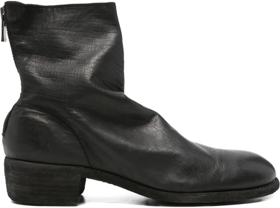 Guidi laarzen van leer Zwart