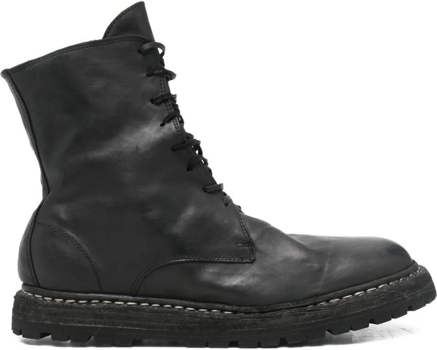 Guidi laarzen van leer Zwart