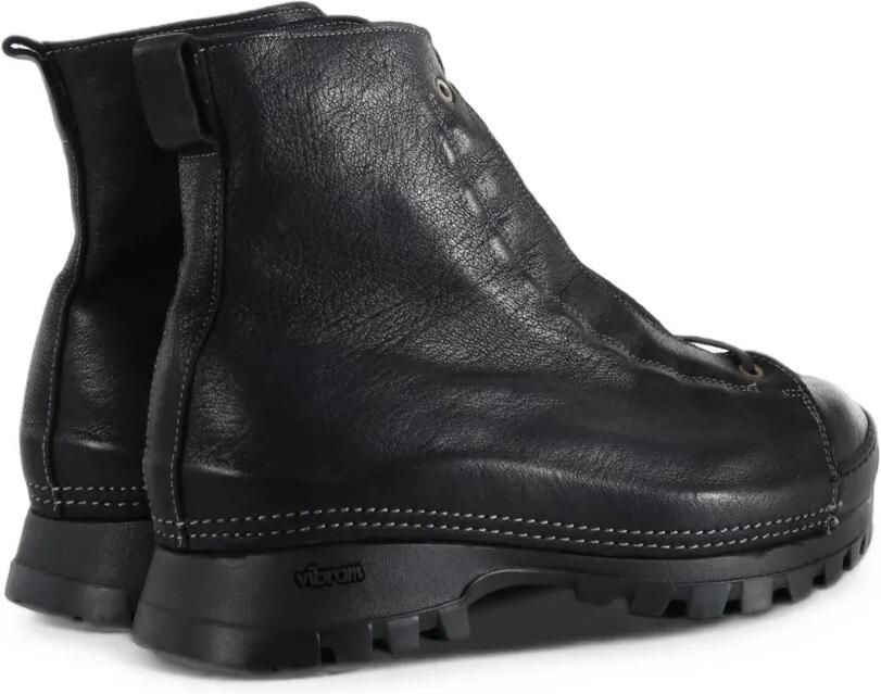 Guidi Legerlaarzen met veters Zwart