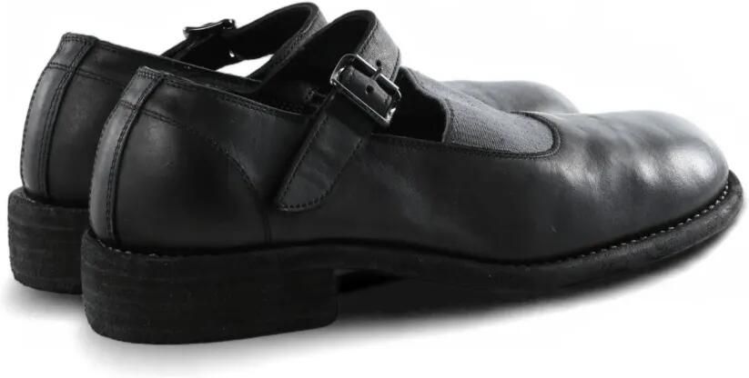 Guidi Leren ballerina's met gespsluiting Zwart - Foto 3