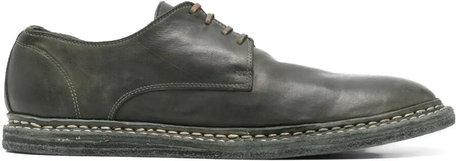 Guidi Leren derby schoenen Groen