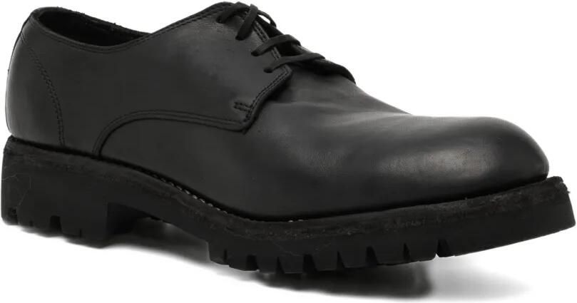 Guidi Leren derby schoenen Zwart