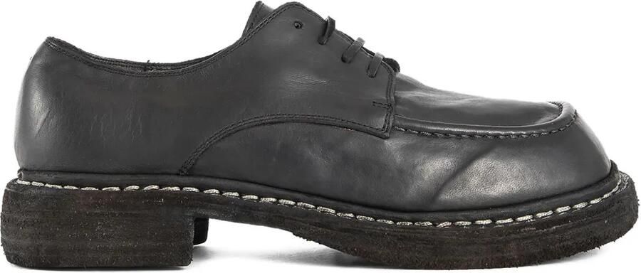 Guidi Leren derby schoenen Zwart