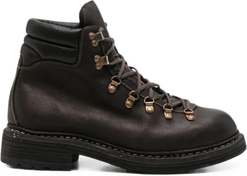 Guidi Leren wandellaarzen Bruin