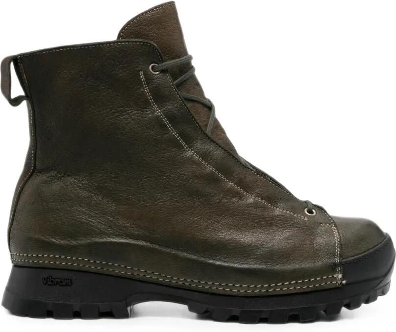 Guidi Leren wandellaarzen Groen