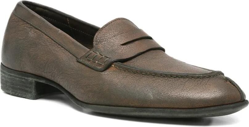 Guidi Loafers met gerafeld effect Bruin - Foto 2