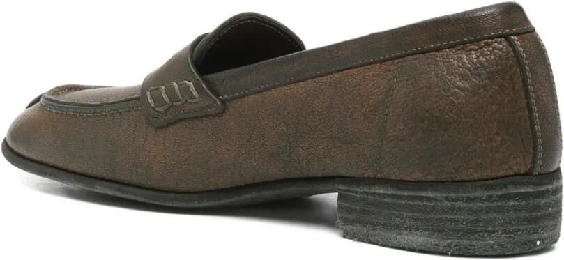 Guidi Loafers met gerafeld effect Bruin - Foto 3