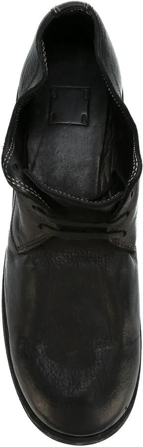 Guidi ridged sole lace-up shoes Zwart