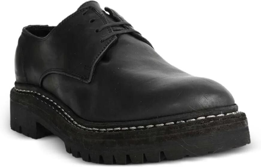 Guidi ridged sole lace-up shoes Zwart - Foto 3