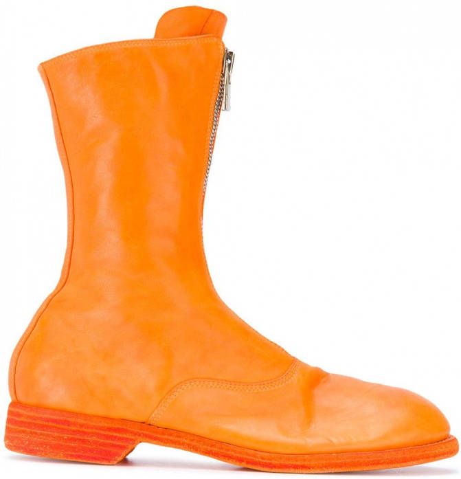 Guidi Halfhoge laarzen Oranje