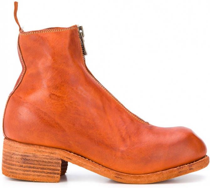 Guidi Laarzen met ritsdetail Oranje