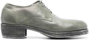 Guidi Leren Derby schoenen Groen