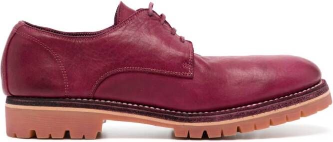 Guidi Leren derby schoenen Roze