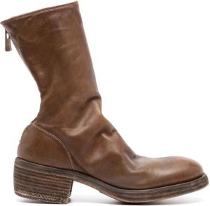 Guidi Leren laarzen Bruin
