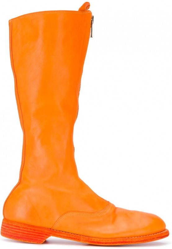 Guidi Leren laarzen Oranje
