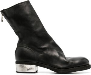 Guidi Leren laarzen Zwart
