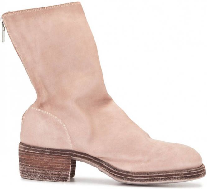 Guidi Suède enkellaarzen Roze