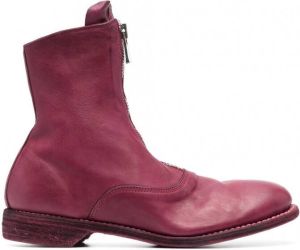 Guidi Enkellaarzen met rits Roze