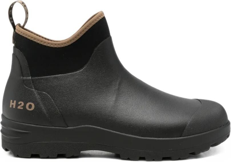H2O SPORTSWEAR logo-print rain boots Zwart