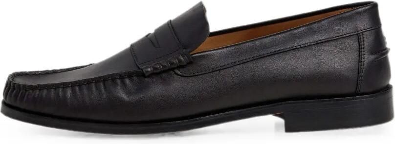 Hackett London Cobham leren loafers Zwart