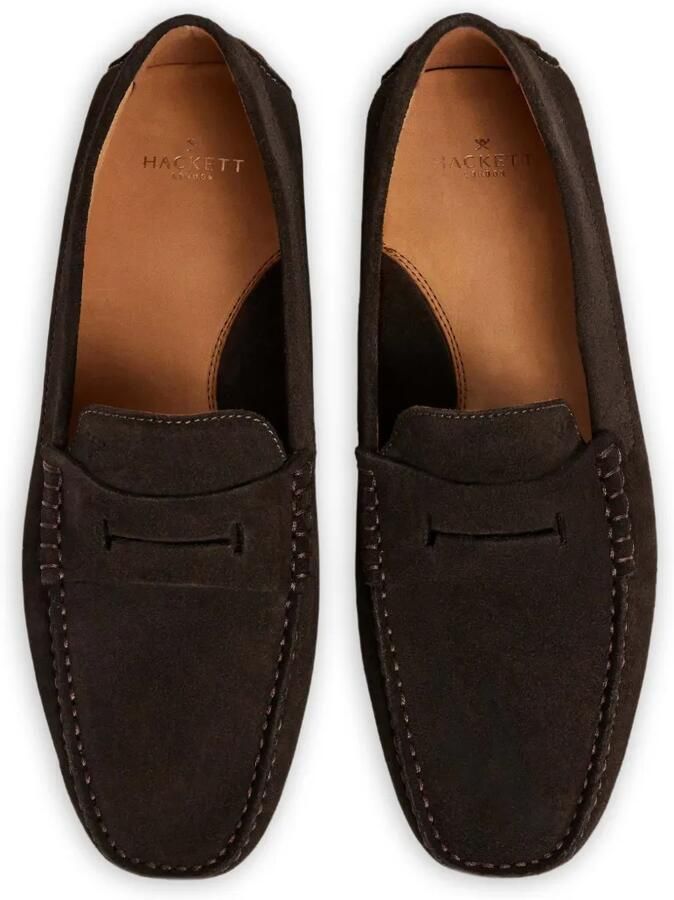 Hackett London Driver suède loafers Bruin - Foto 2