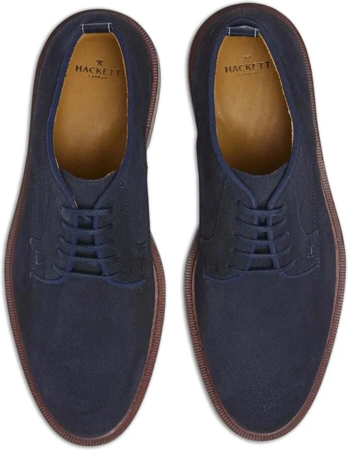 Hackett London Egmont Fine suède derby schoenen Blauw - Foto 4