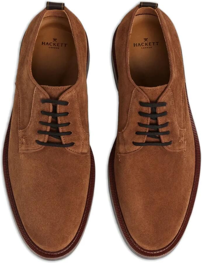 Hackett London Egmont Fine suède derby schoenen Bruin - Foto 3