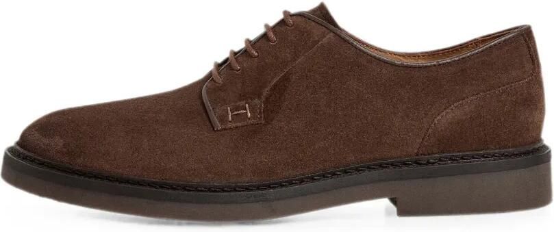 Hackett London Elsted Blucher suède veterschoenen Bruin
