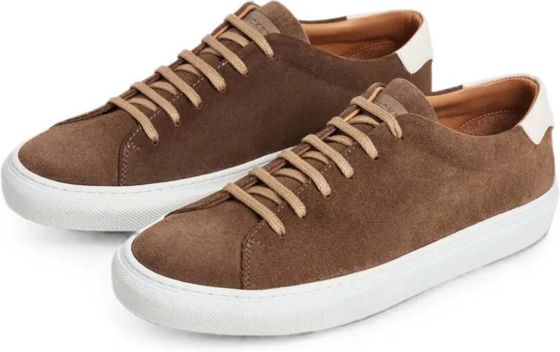 Hackett London Idol suède sneakers Bruin - Foto 3
