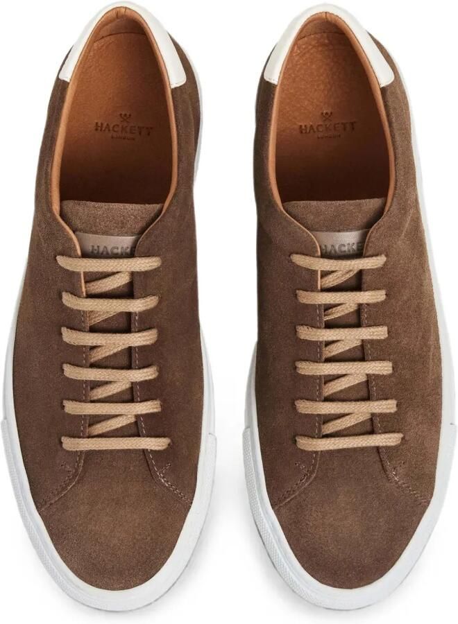 Hackett London Idol suède sneakers Bruin - Foto 2