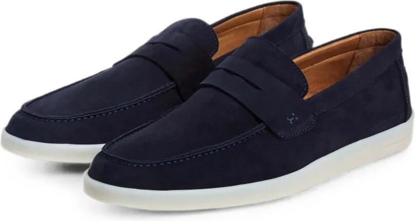 Hackett London Leren loafers Blauw - Foto 3
