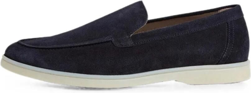 Hackett London Martin suède loafers Blauw