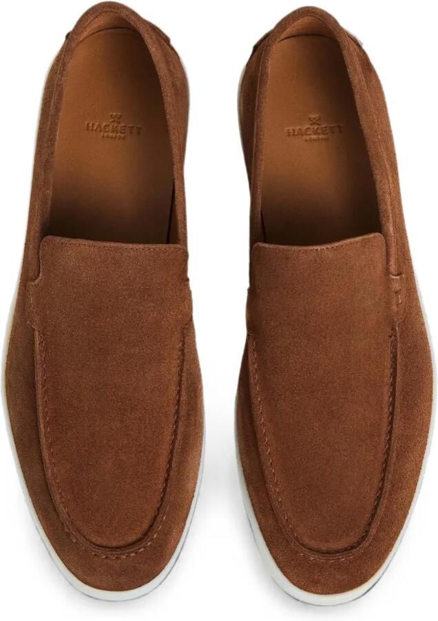 Hackett London Martins suède loafers Bruin - Foto 2