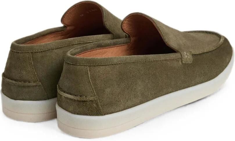 Hackett London Martins suède loafers met stiksels Groen - Foto 3