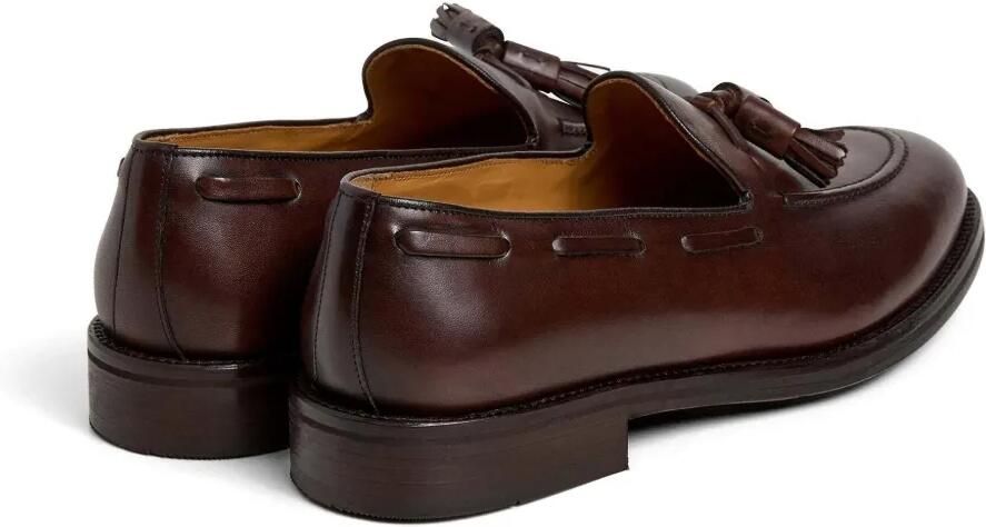 Hackett London Mayfair Crust leren loafers met kwastje Bruin - Foto 4