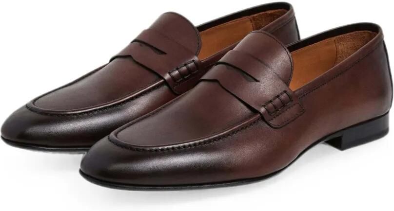 Hackett London Regal Saddle leren loafers Bruin - Foto 4