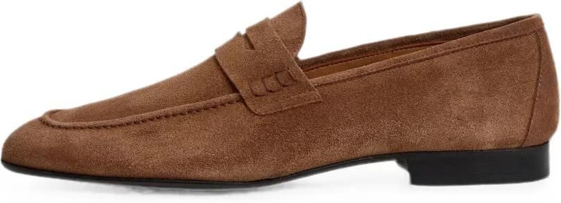 Hackett London Regal Saddle suède loafers Bruin