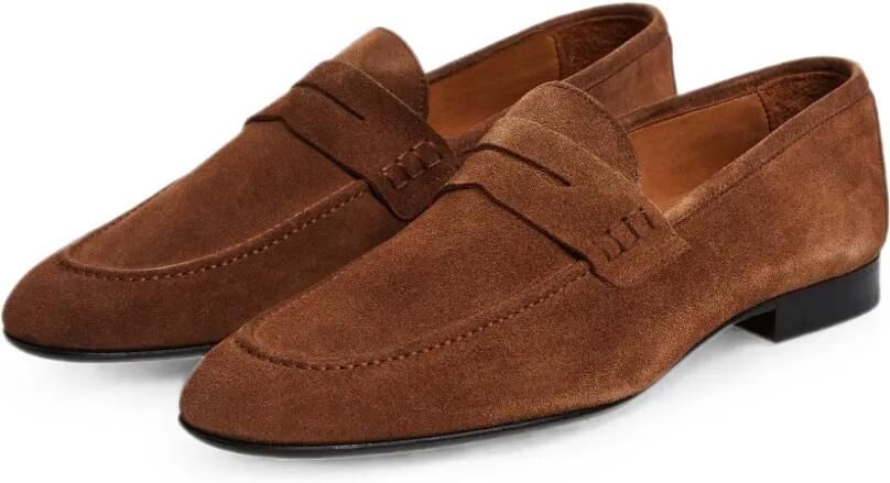 Hackett London Regal Saddle suède loafers Bruin - Foto 2