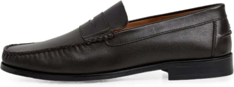 Hackett London Saddle loafers met stiksels Bruin